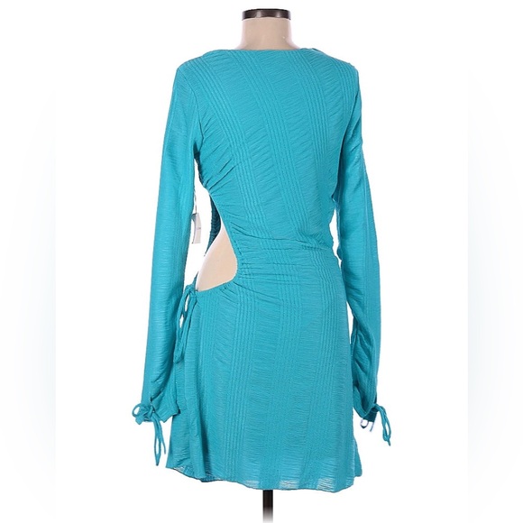 Teal Blue Superdown Cocktail Dress Medium NWT - Picture 2 of 5